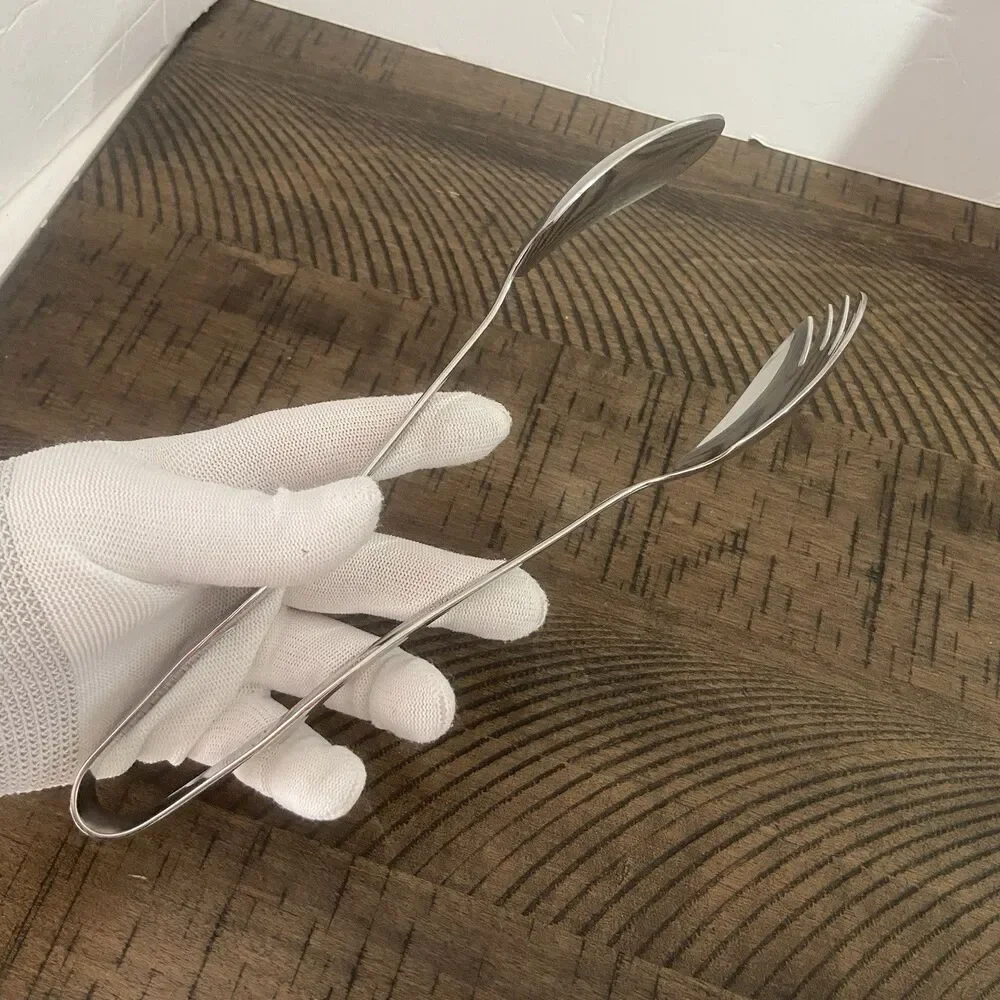 Yamazaki Hospitality Basic Salad Server Tongs Stainless Steel Spoon/Fork